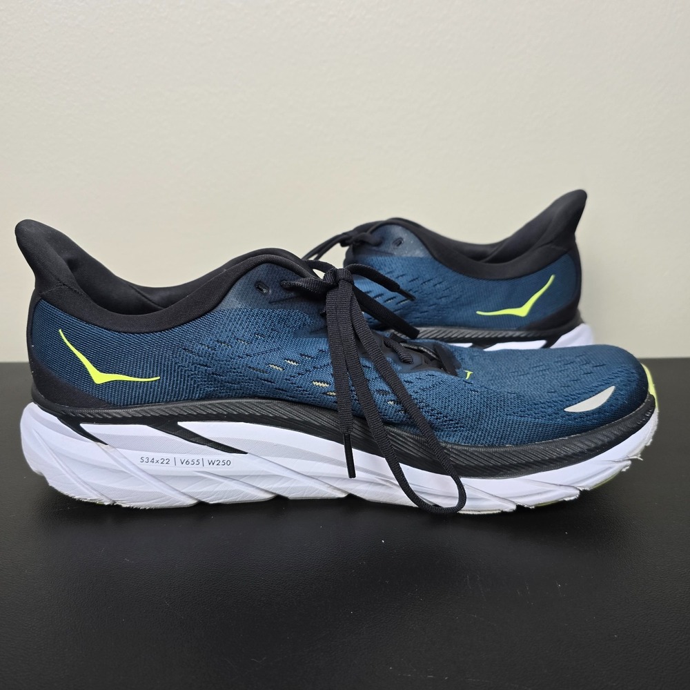 Hoka Shoes Mens 11.5D Blue Coral Butterfly Slifton 8 Performance Running BCBT - Picture 7 of 12